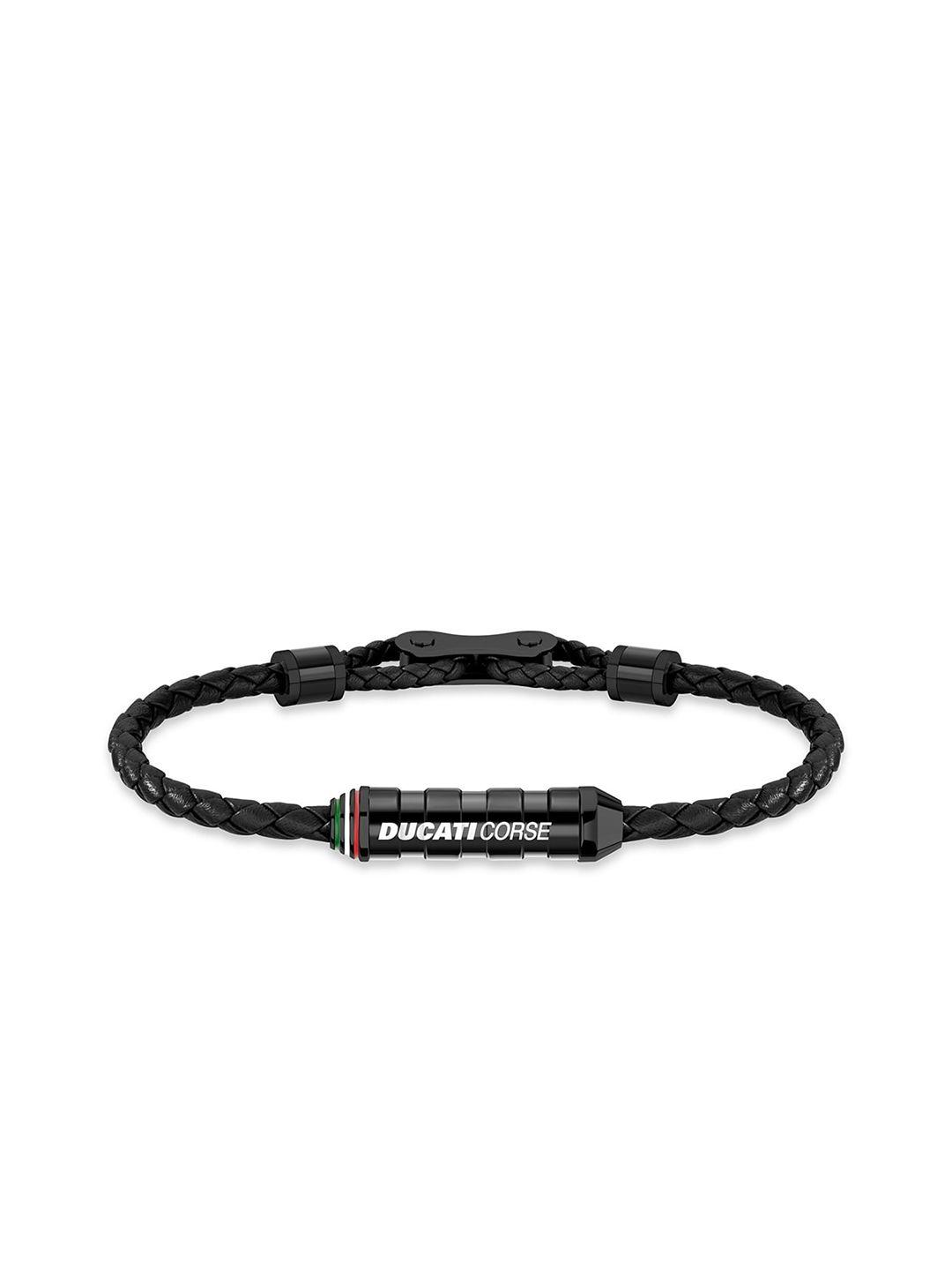 ducati corse men grey & black cuff bracelet