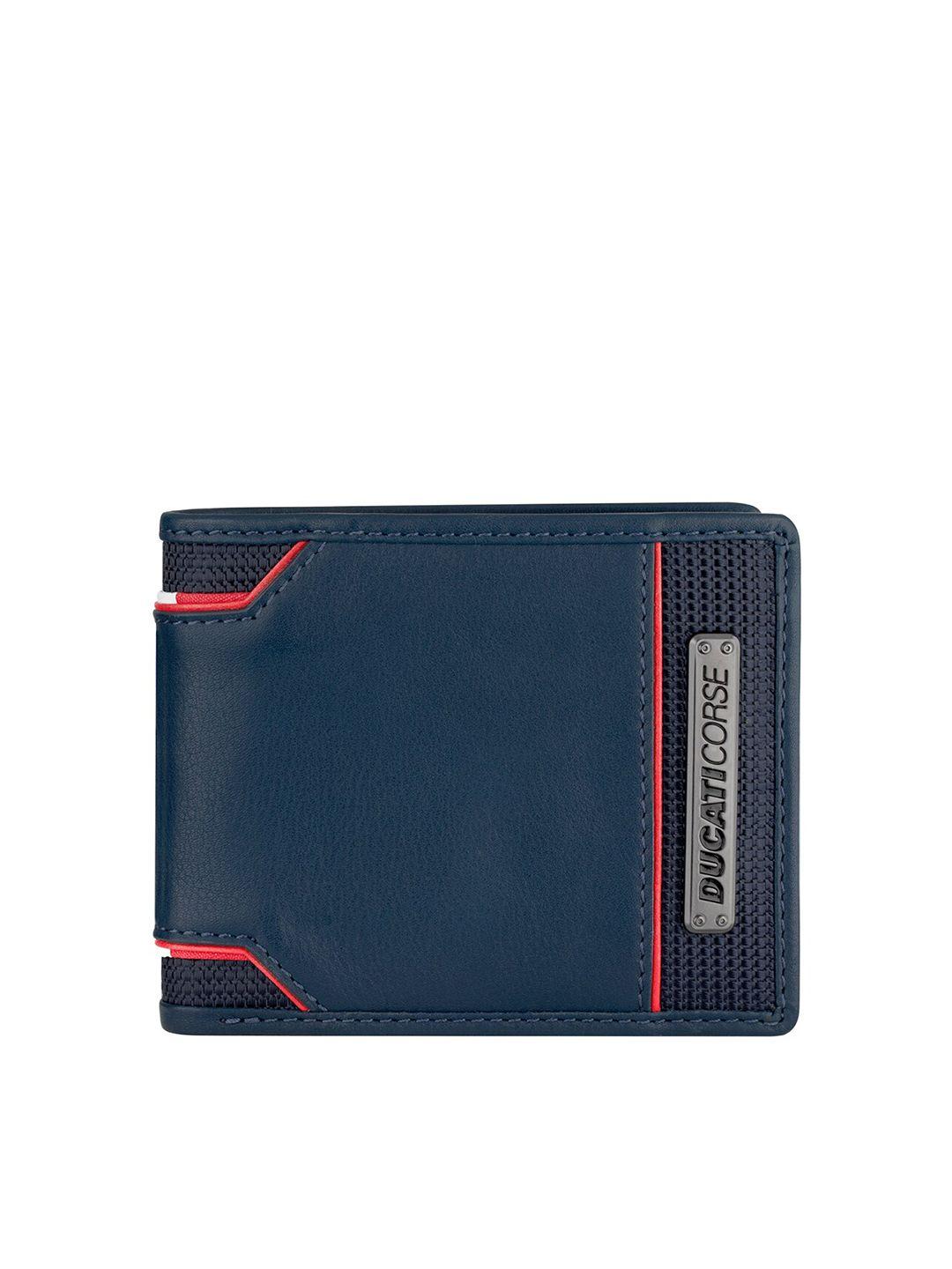 ducati corse men leather two fold wallet