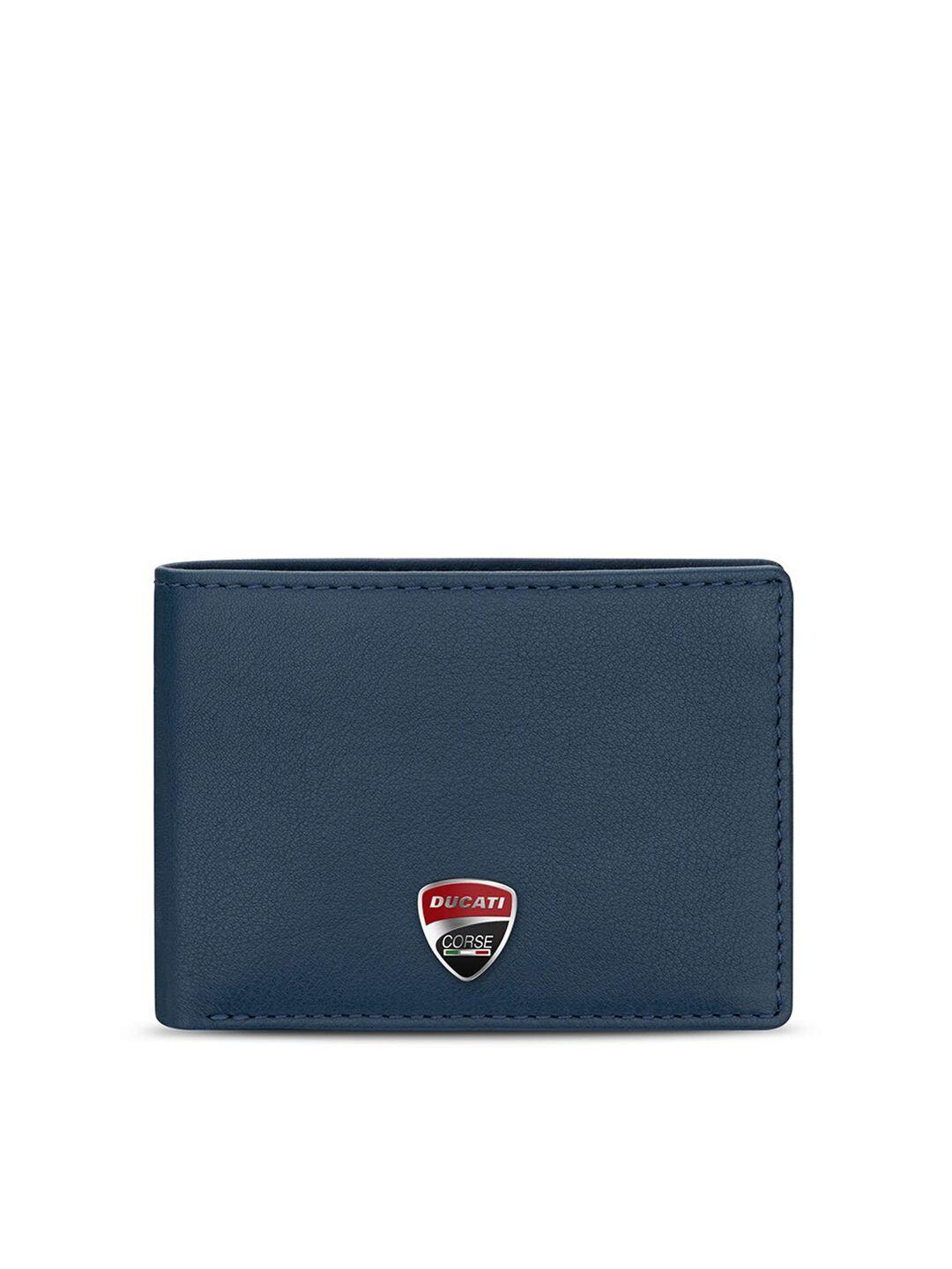 ducati corse men leather two fold wallet