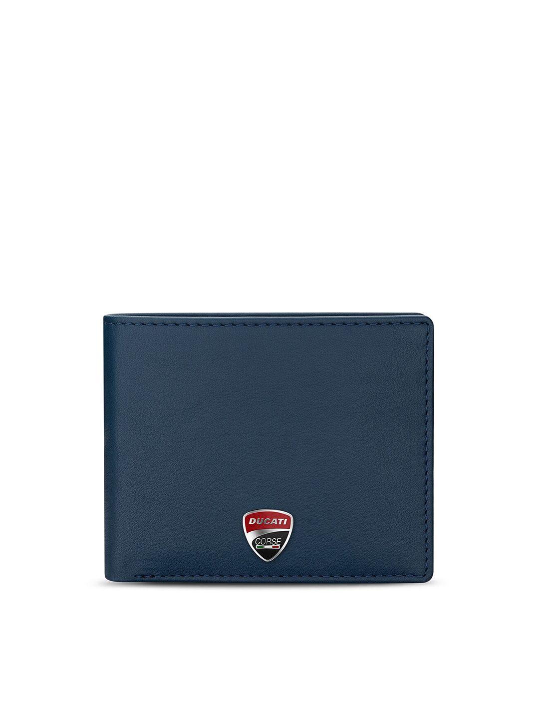 ducati corse men leather two fold wallet