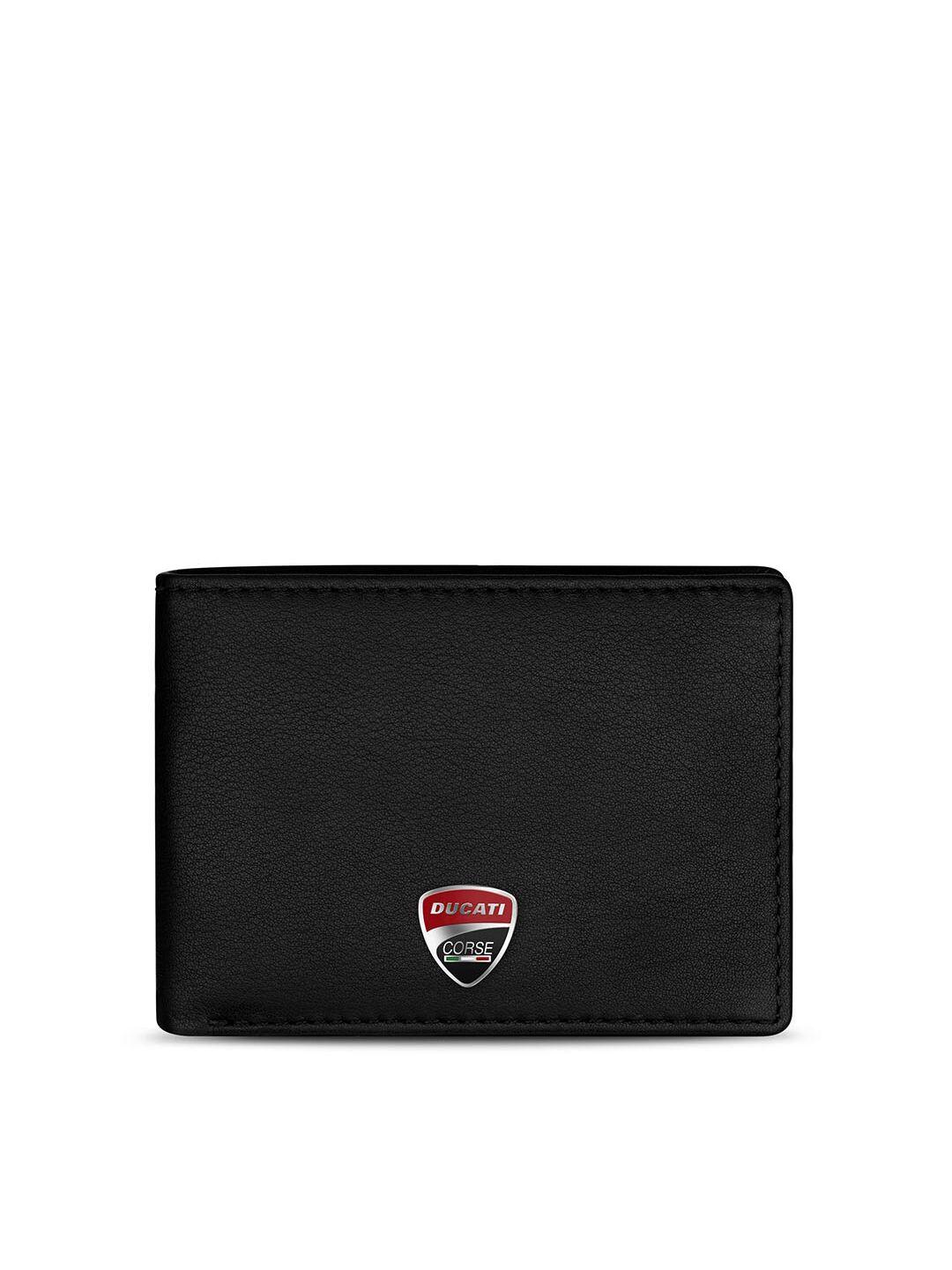 ducati corse men leather two fold wallet