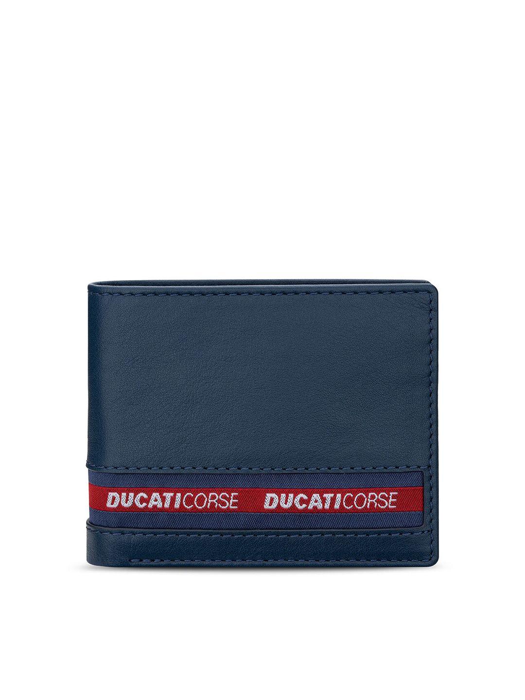 ducati corse men leather two fold wallet