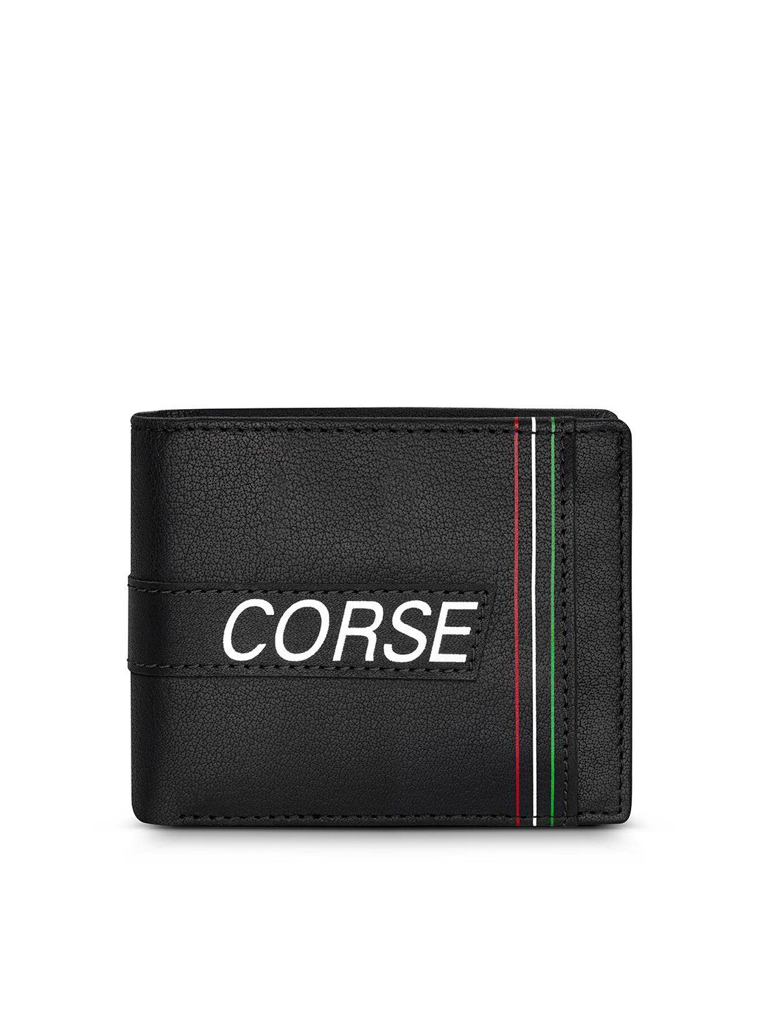 ducati corse men typography printed leather two fold wallet