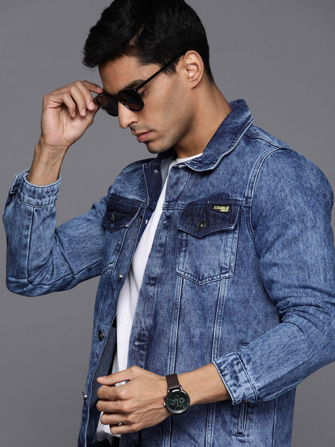 ducati cotton washed denim jacket