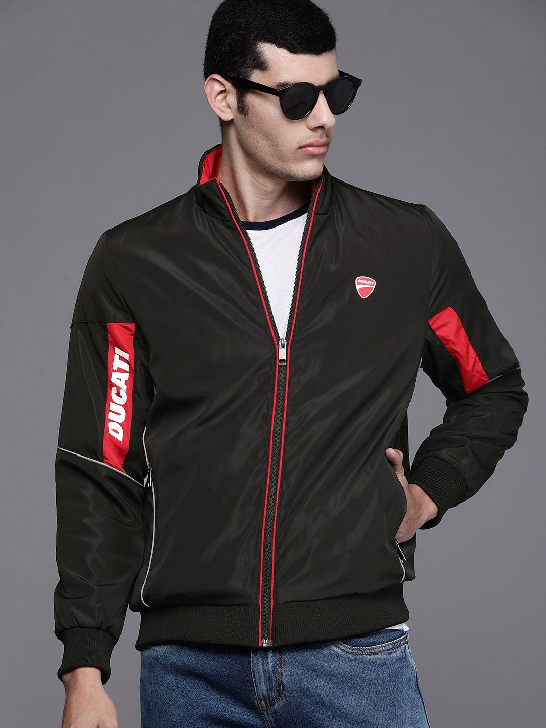 ducati men black bomber jacket