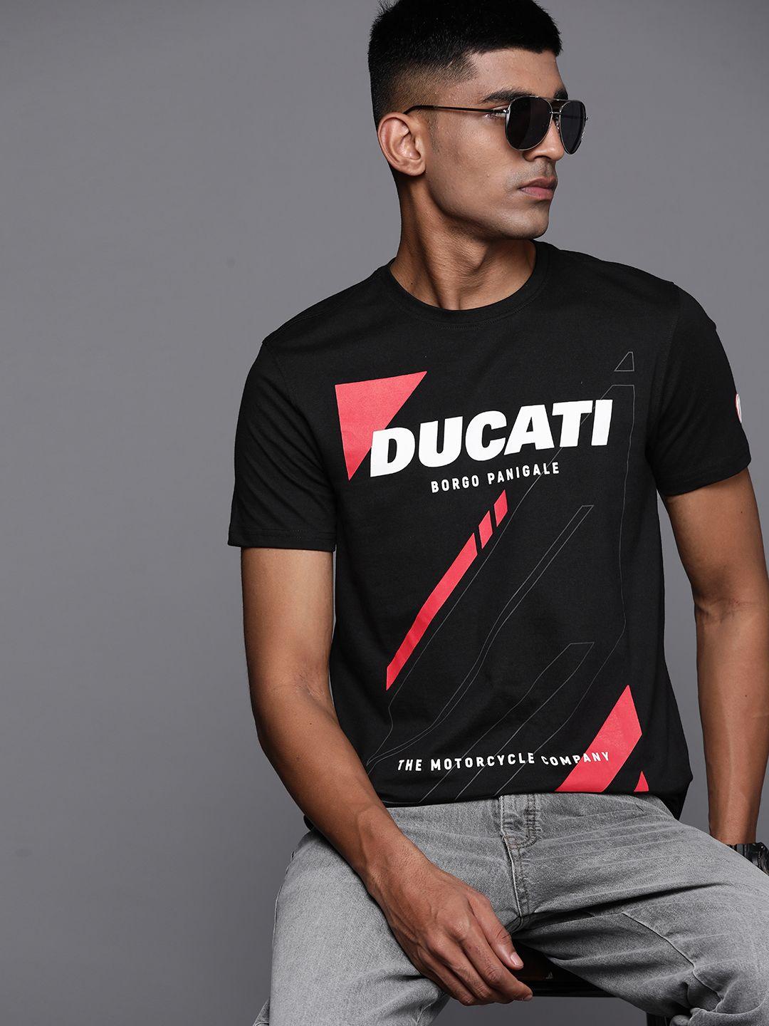 ducati men brand logo printed t-shirt