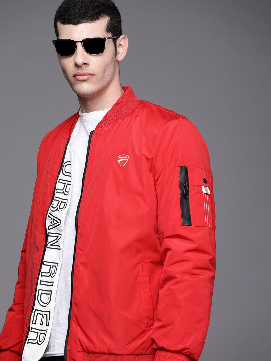 ducati men red solid sporty jacket