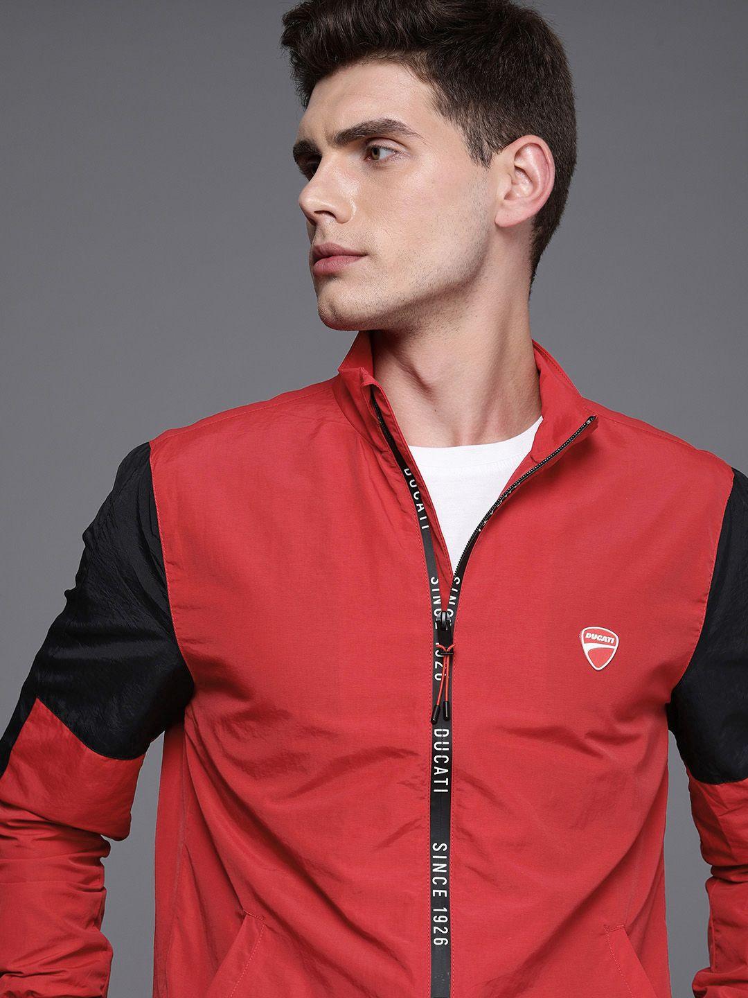 ducati men red windcheater tailored jacket