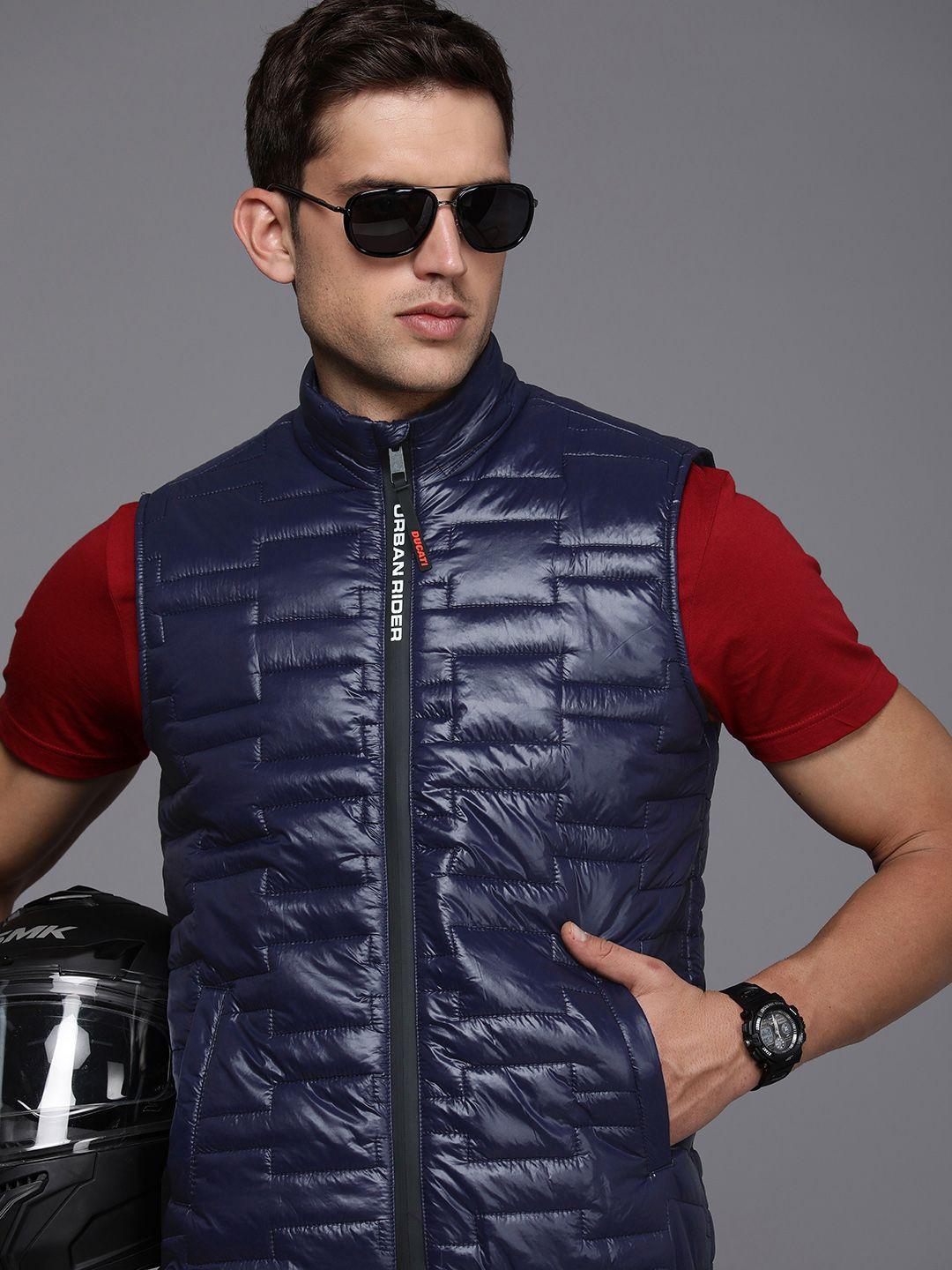 ducati men solid padded jacket