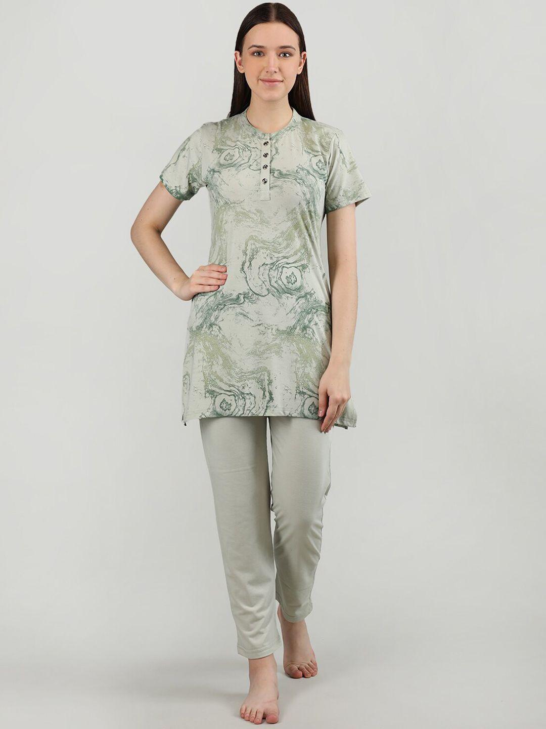 duchess abstract printed night suit