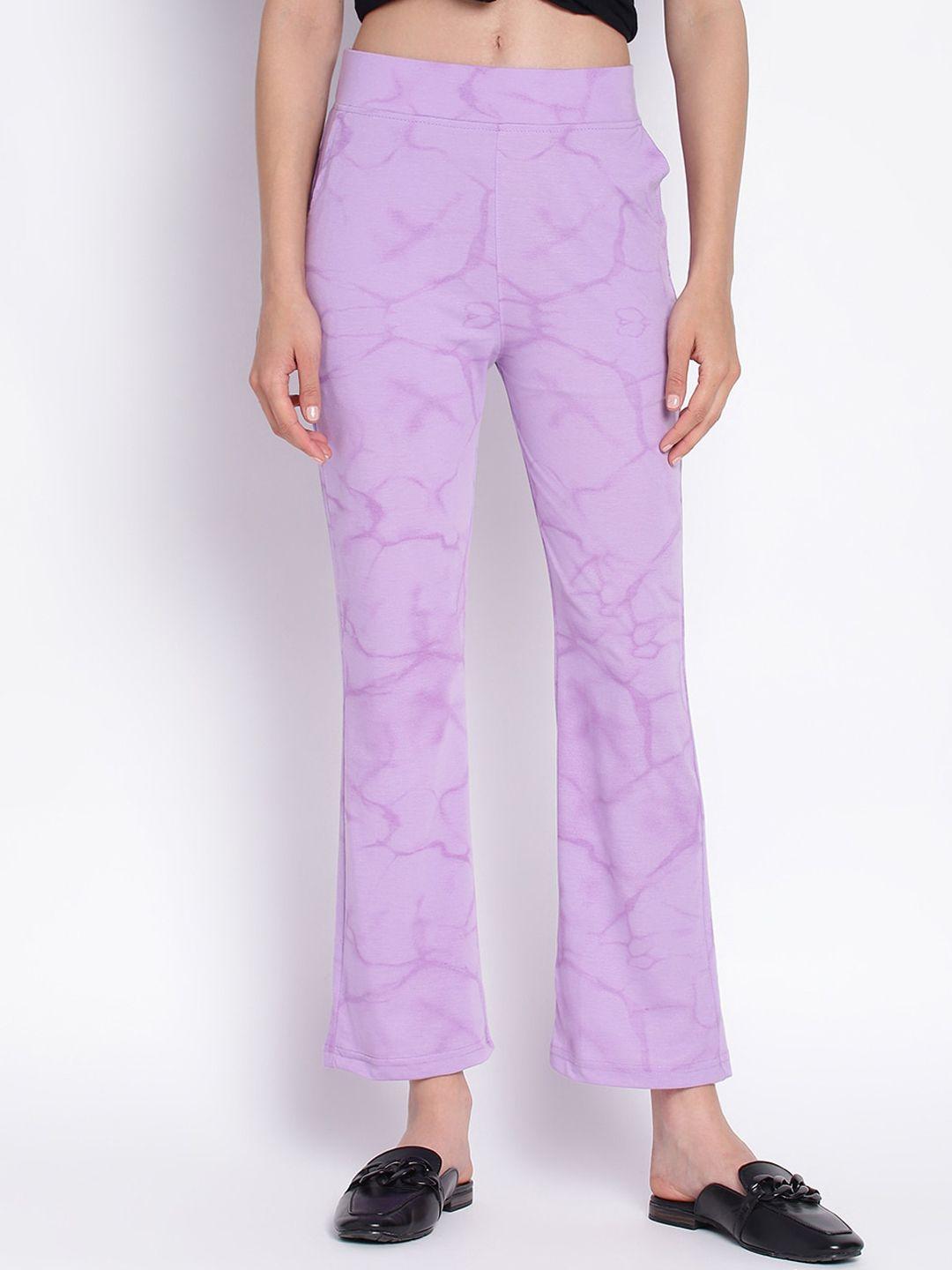 duchess women mid-rise abstract printed relaxed fit easy wash trousers