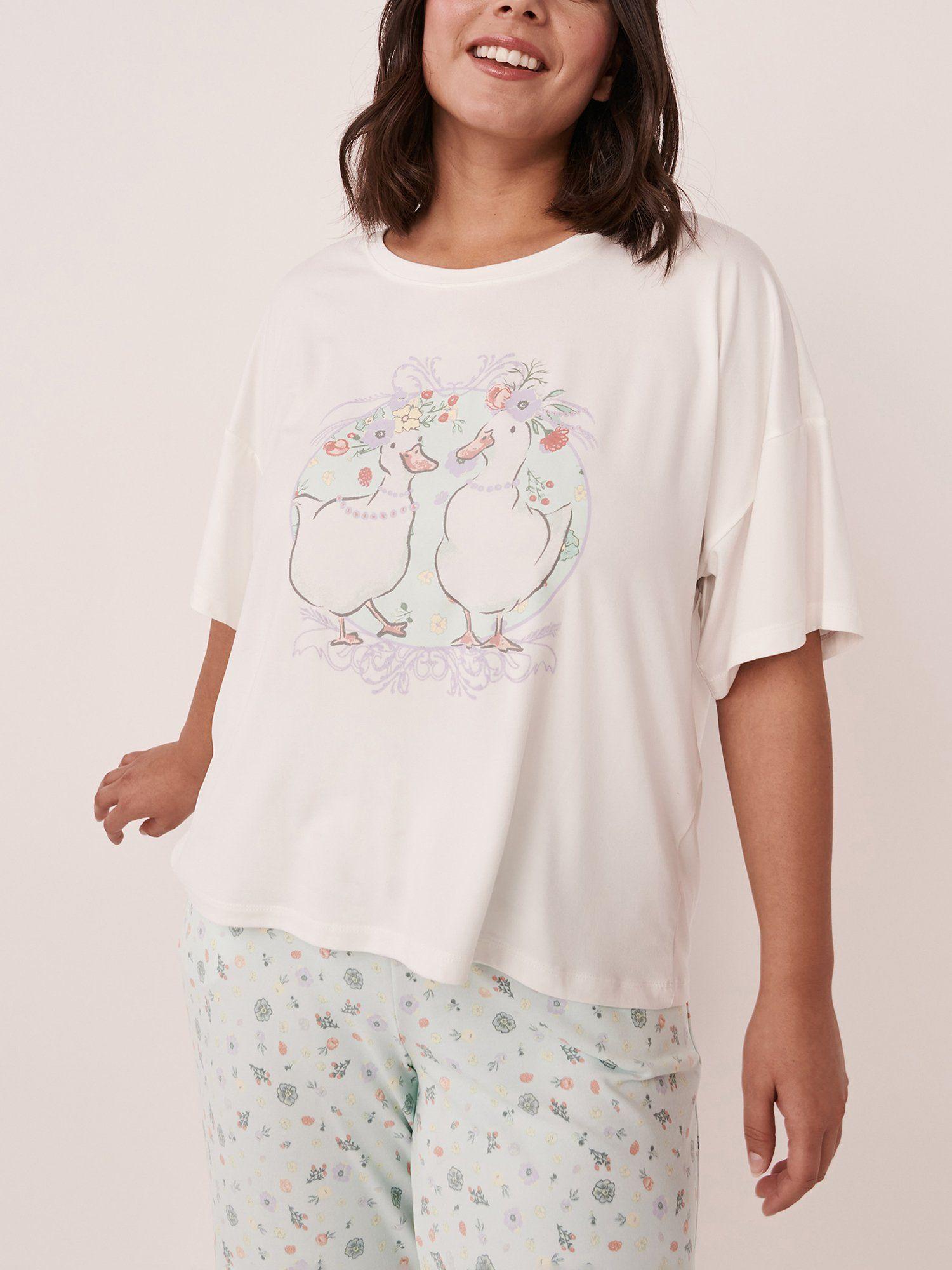 duck peachy d t-shirt - white