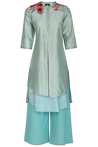 duckegg embroidered tunic set