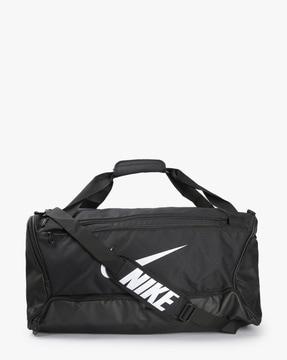 duffel bag with logo print