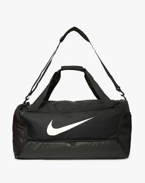 duffel bag with brand logo