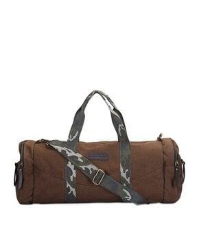 duffle bag with detachable camouflage print strap