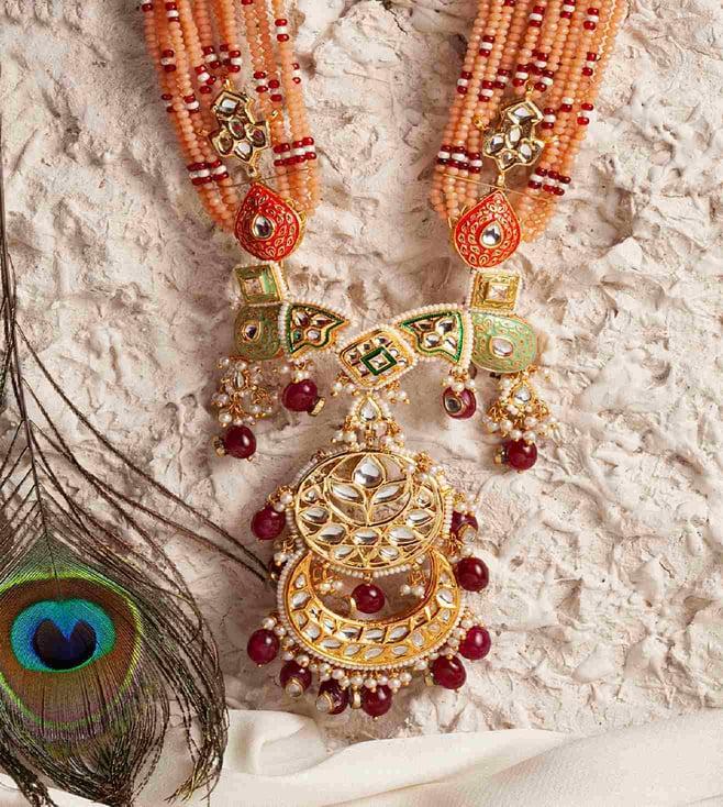 dugri styles peach fashoin necklaces