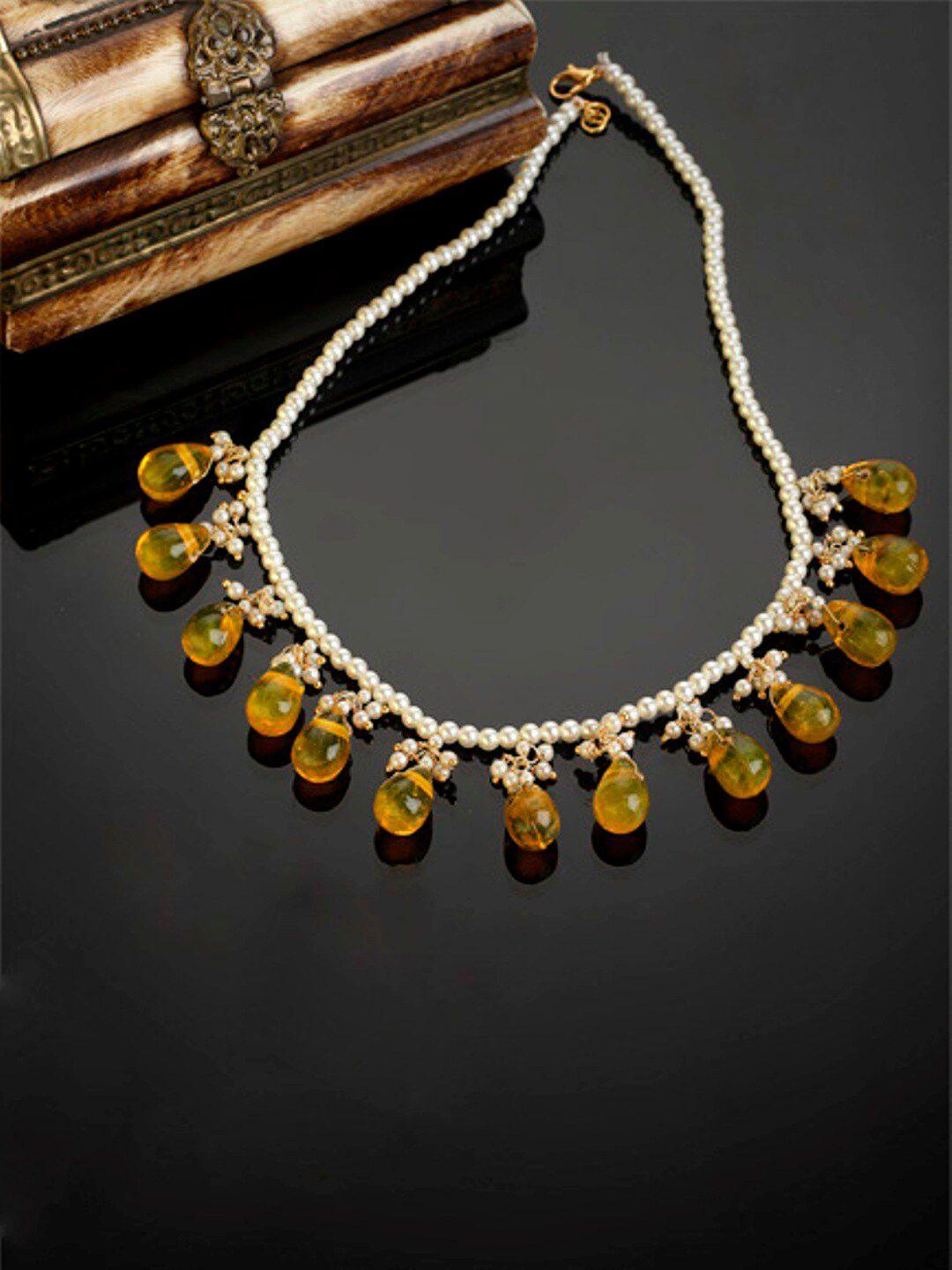 dugristyle gold-plated artificial beads necklace