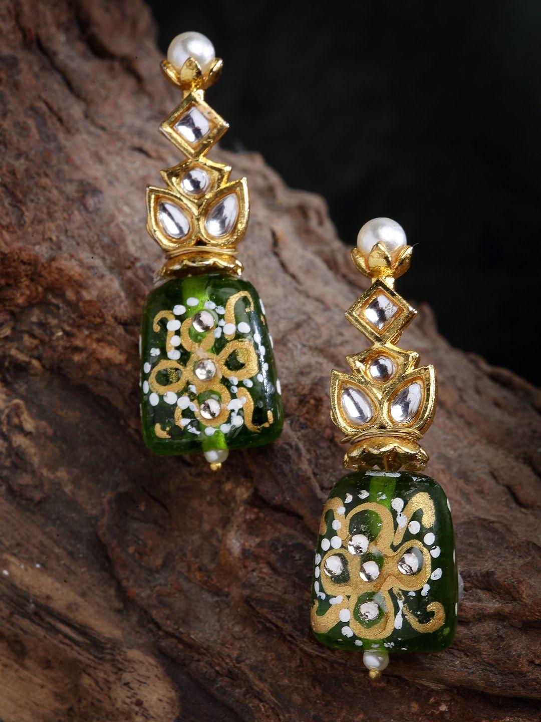 dugristyle gold-plated classic drop earrings