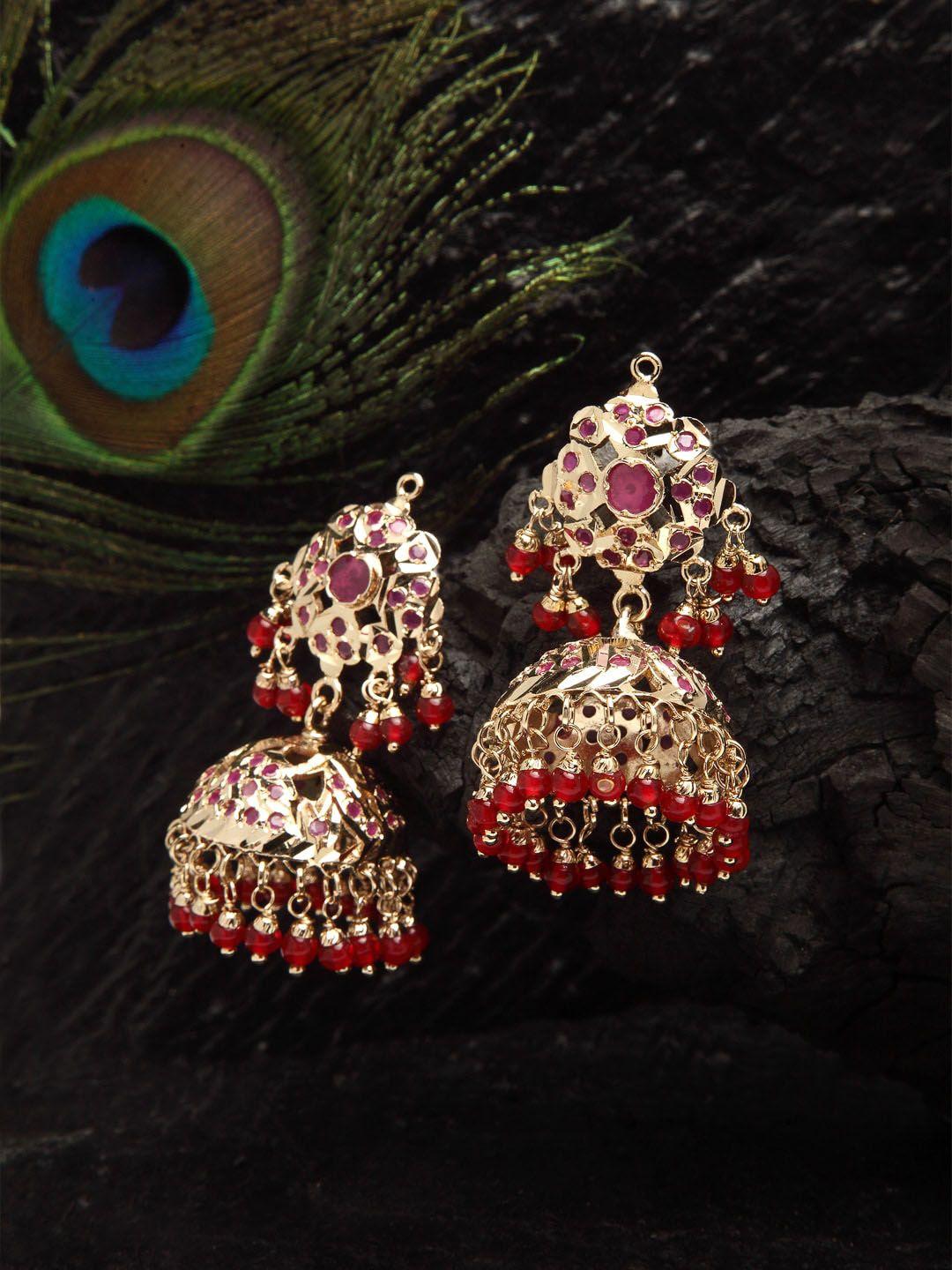 dugristyle gold-plated classic jhumkas earrings