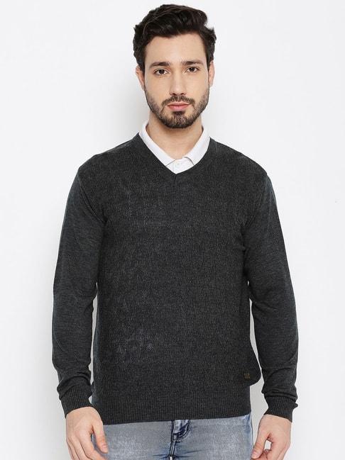 duke black regular fit sweater