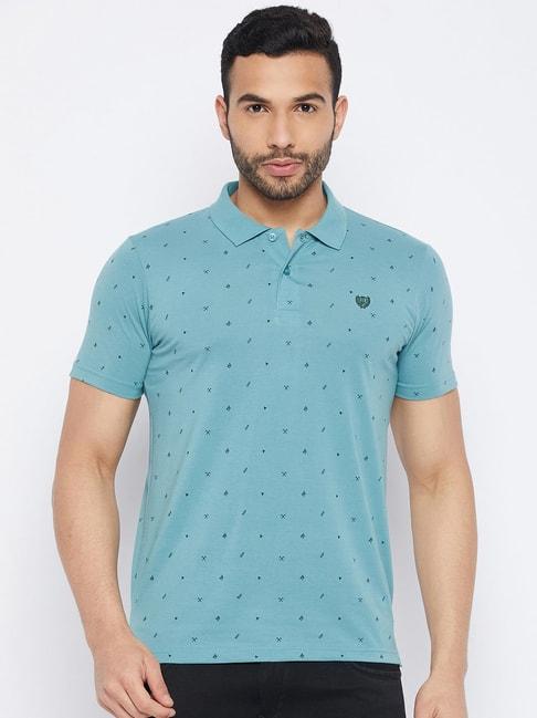duke-blue-slim-fit-printed-polo-t-shirt