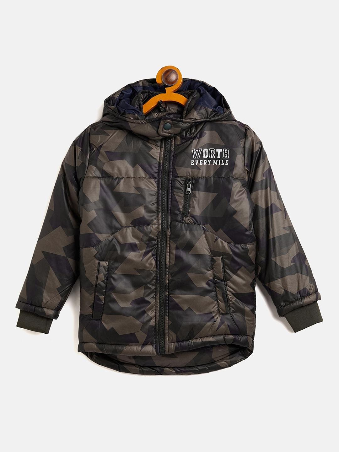 duke boys camouflage printed stand collar padded jacket
