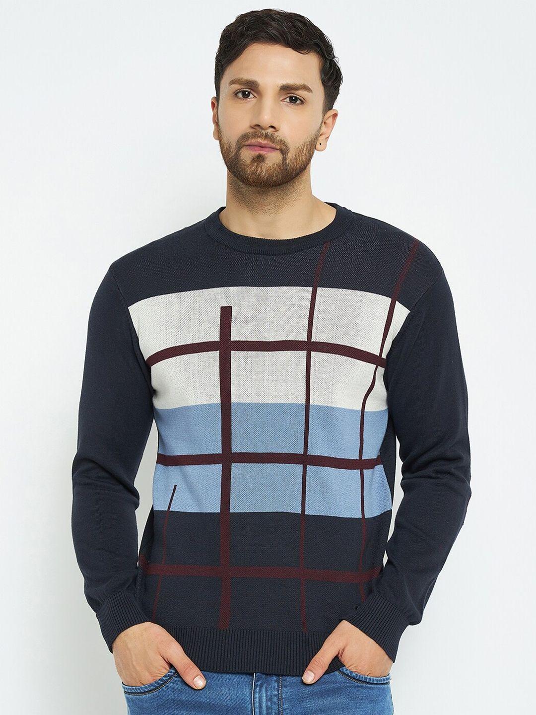 duke colourblocked acrylic pullover