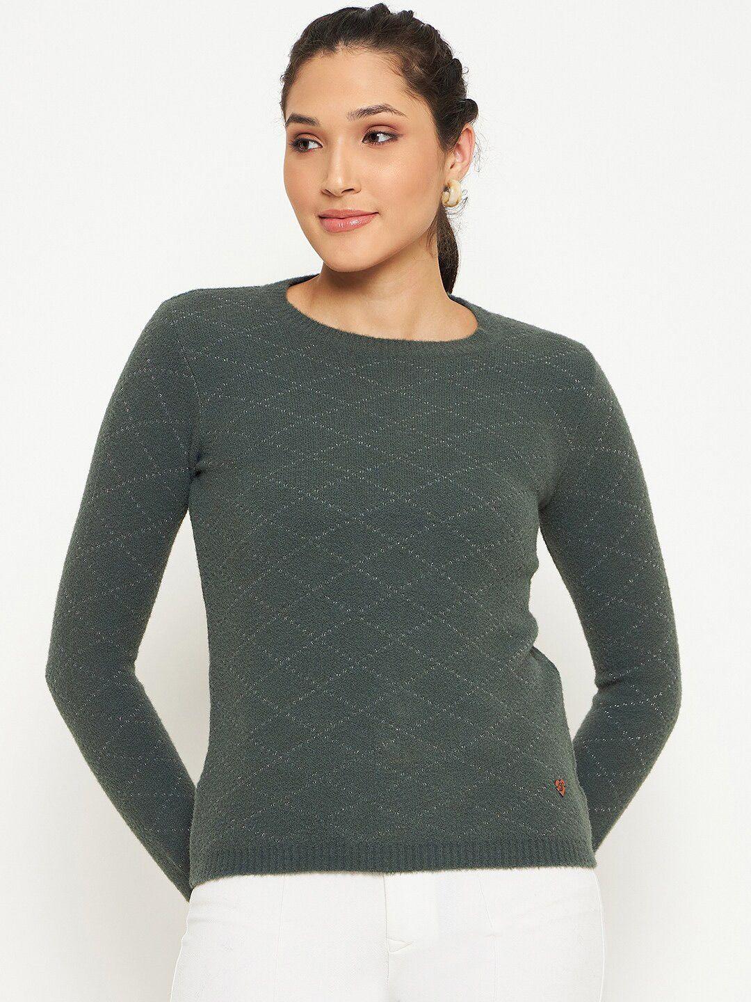 duke geometric self design pullover sweater
