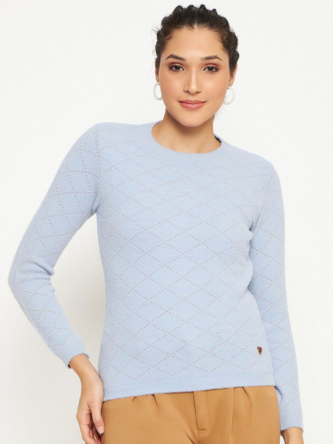 duke geometric self design pullover sweater
