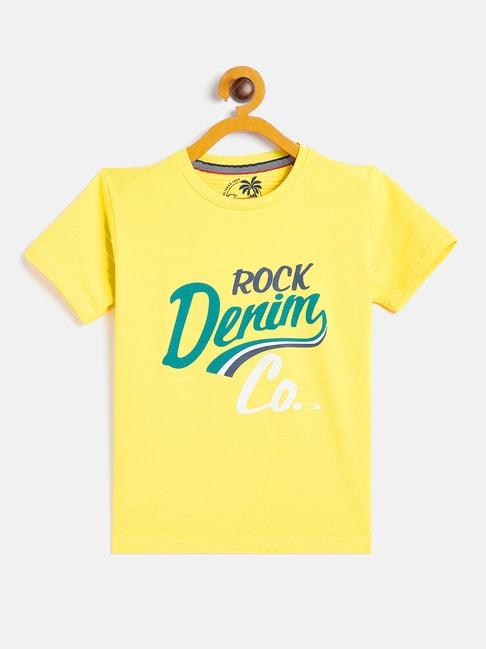 duke-kids-yellow-graphic-print-t-shirt