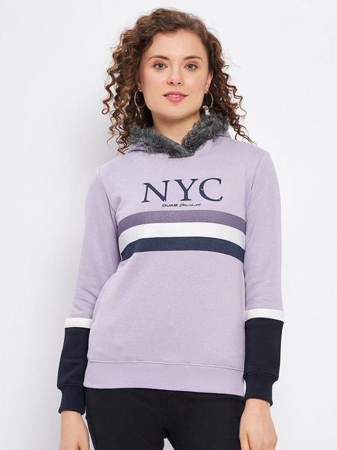 duke-lavender-graphic-print-hoodie