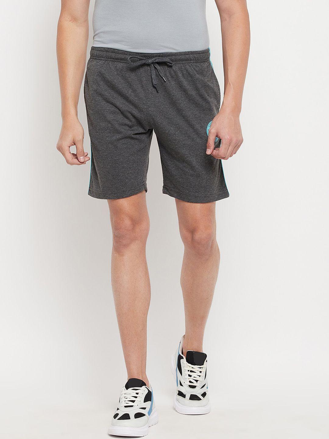 duke men grey solid cotton regular shorts
