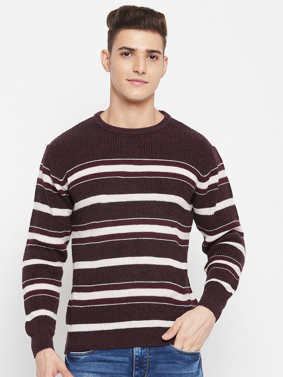 duke men maroon & white striped pullover
