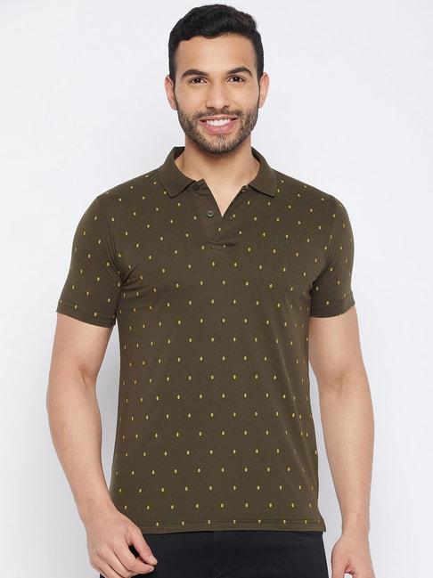 duke-olive-slim-fit-printed-polo-t-shirt