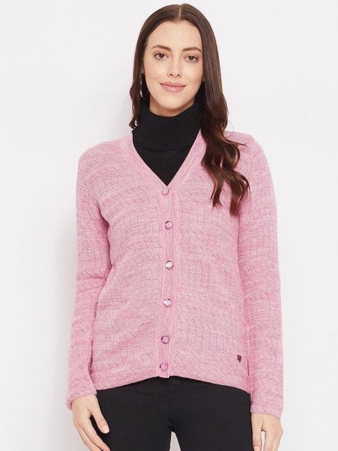 duke pink v neck sweater