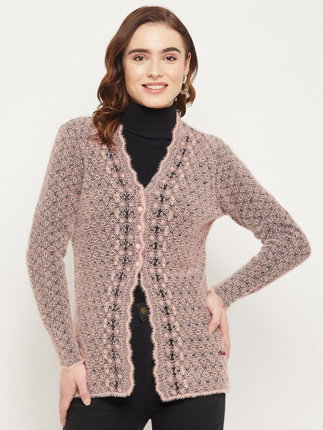 duke women fuzzy acrylic cardigan sweater