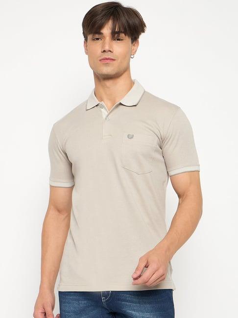 duke ash grey regular fit polo t-shirt