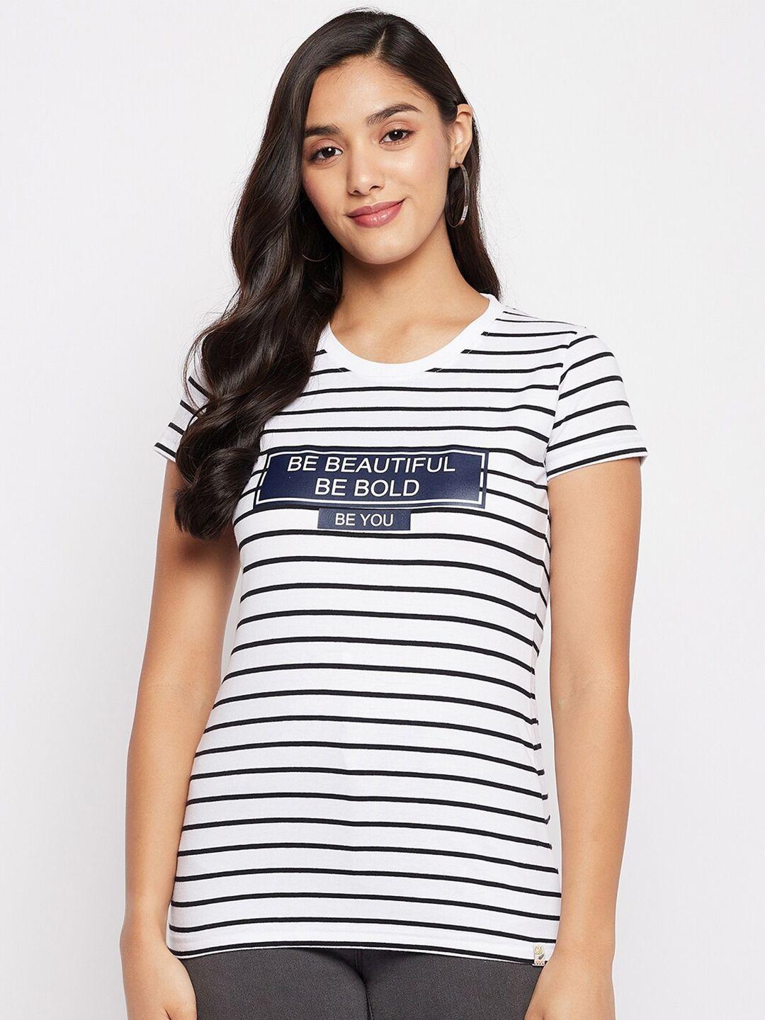 duke black & white striped top