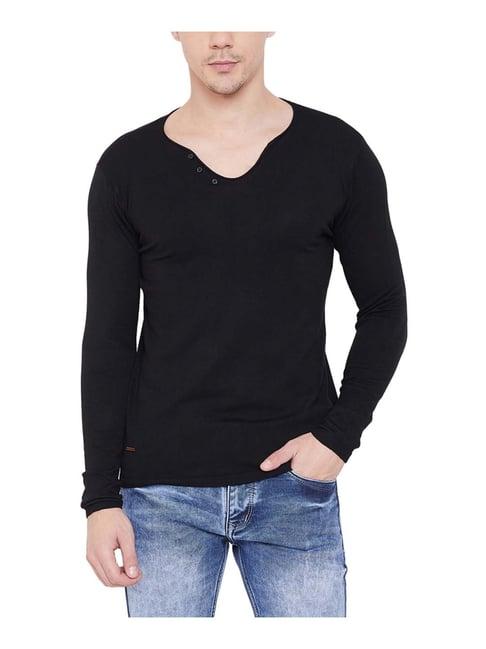 duke black cotton regular fit t-shirt