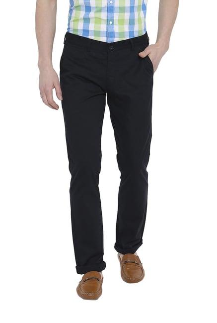 duke black mid rise chinos