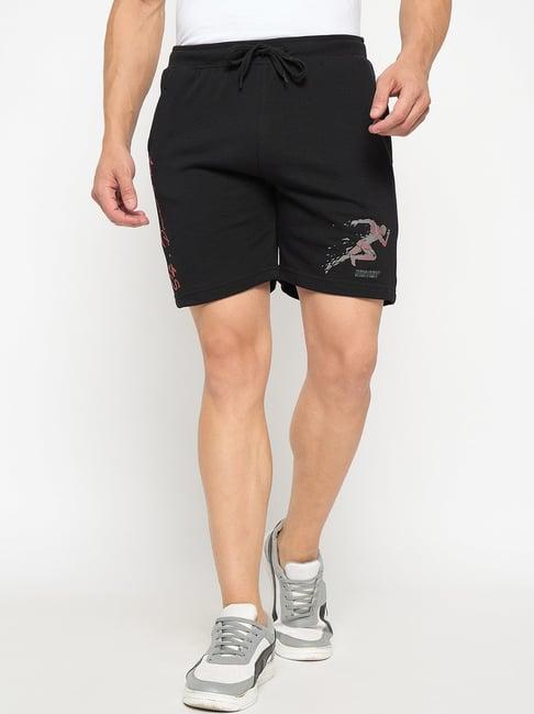 duke black regular fit shorts