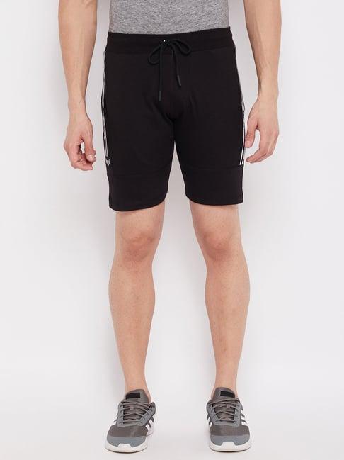 duke black regular fit shorts