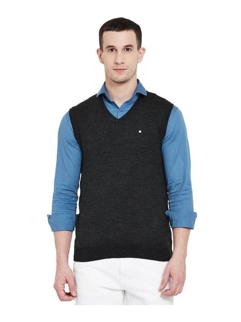 duke black regular fit sweater