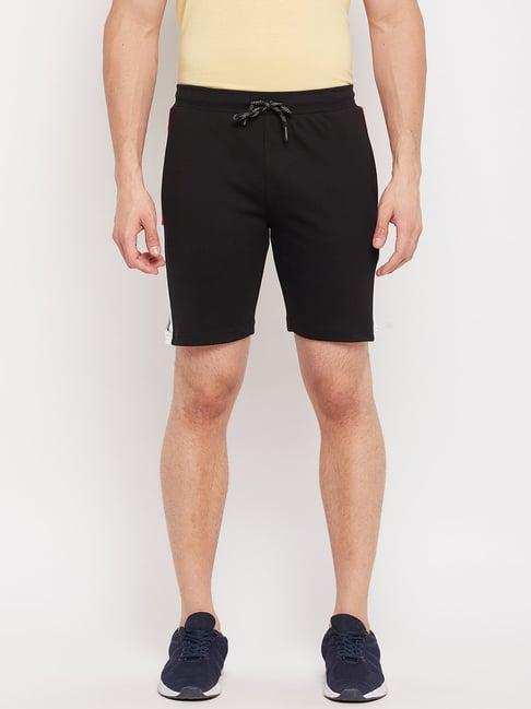 duke black slim fit shorts