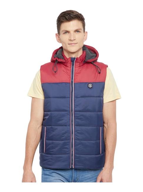 duke blue sleeveless hooded jacket