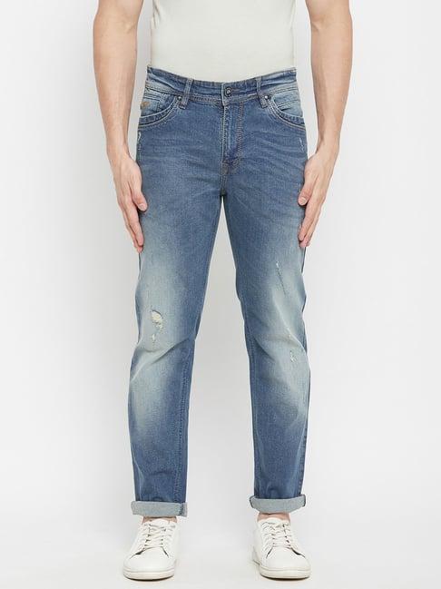 duke blue slim fit lightly washed jeans