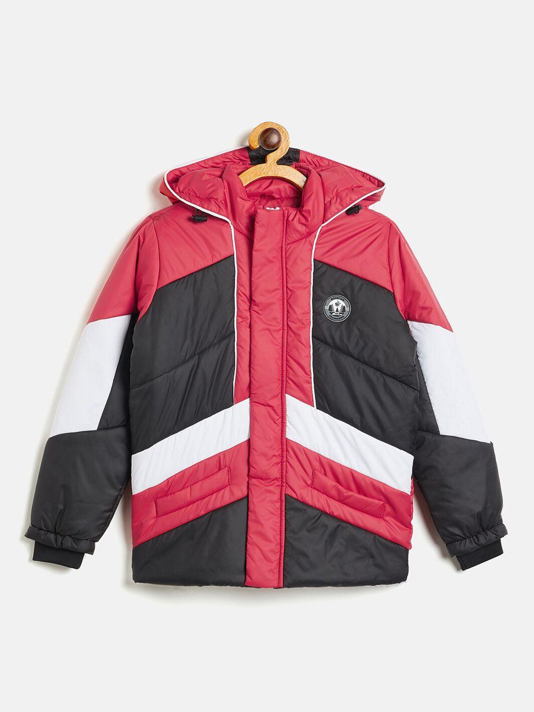 duke boys colourblocked hooded padded jacket