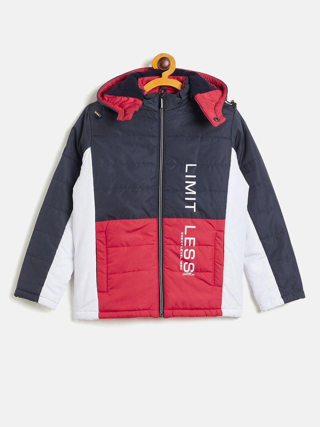 duke boys colourblocked hooded padded jacket