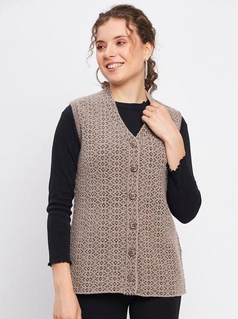 duke brown self pattern cardigan